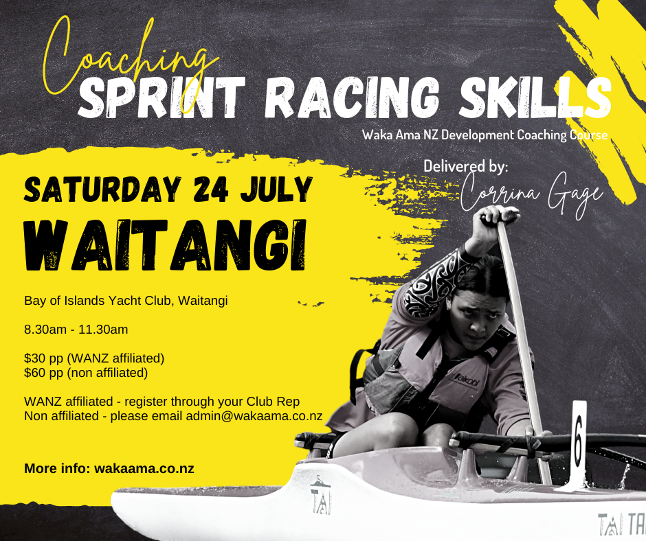 Enter now! Development Coaching - Coaching Sprint Racing Skills (Waitangi)